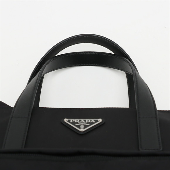 Prada Tessuto Nylon Leather Backpack Rucksack Black - Picture 6 of 8